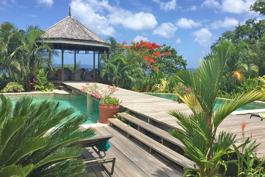 St-Lucia-Homes-Real-Estate---Villa-Susanna---Pool--View-1
